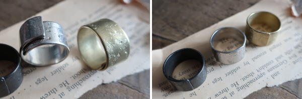  存在感のある　お洒落な真鍮製リング 指輪の販売